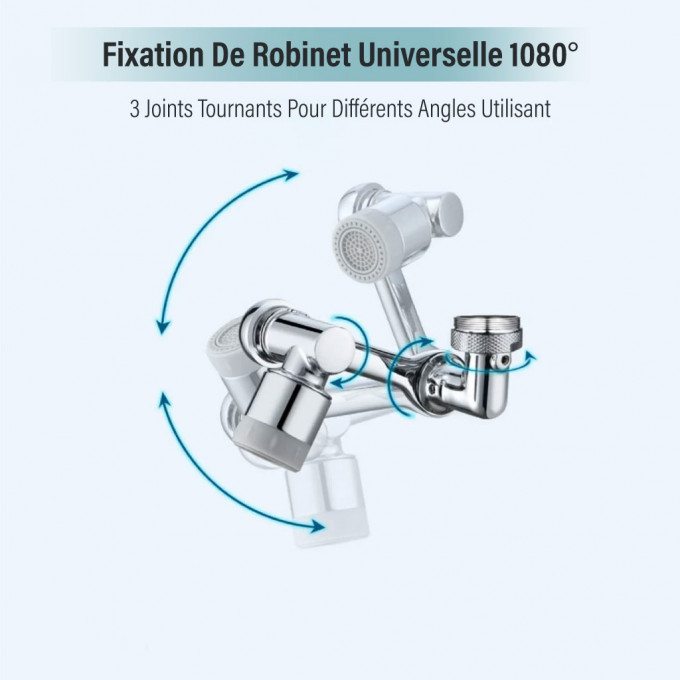 Extension de robinet universelle avec filtre anti-éclaboussures