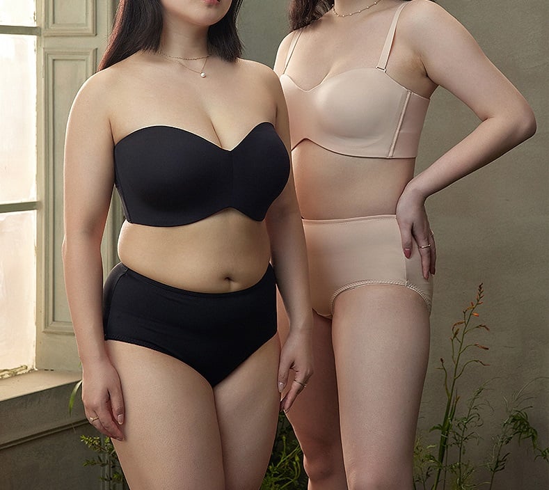 Full Support Non-Slip Convertible Bandeau Bra