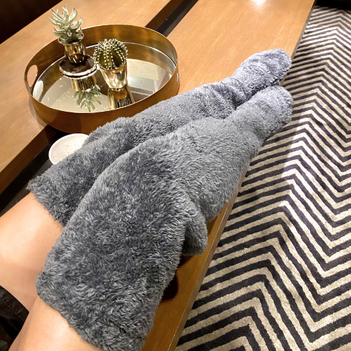 Fuzzy Legs Sock Slipper