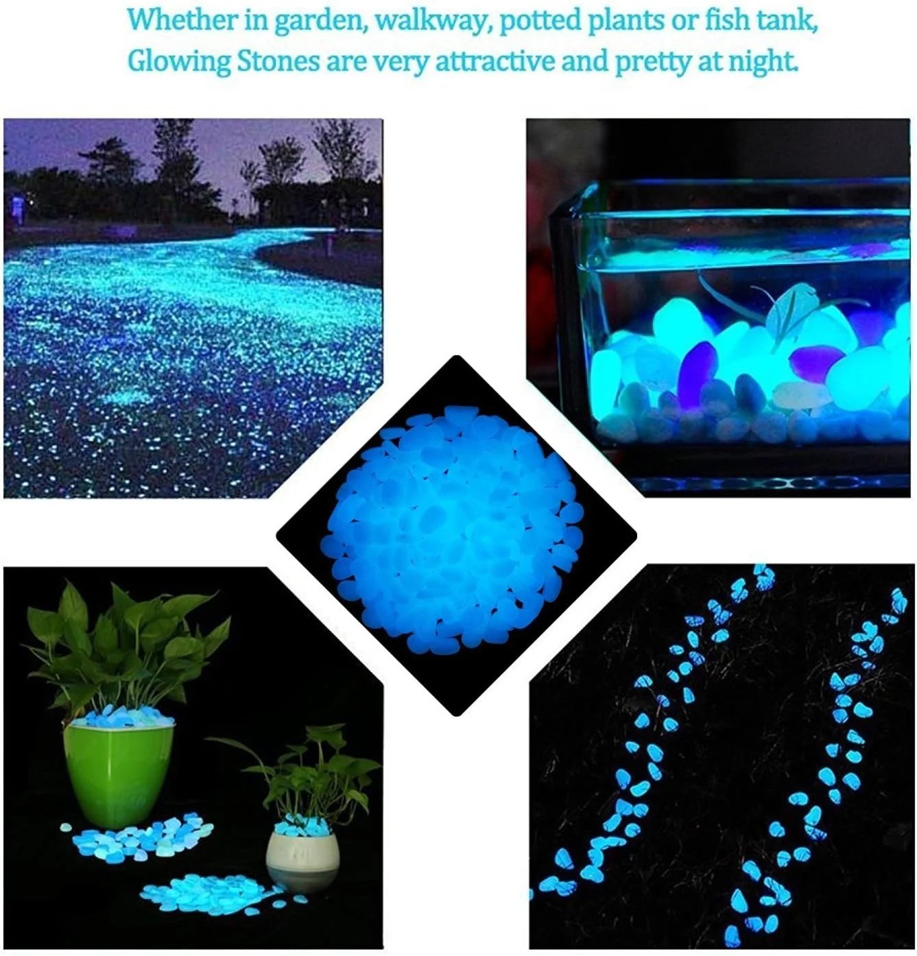 Glowing Garden Pebbles - Illuminate Your Outdoors with Enchanting Glow!