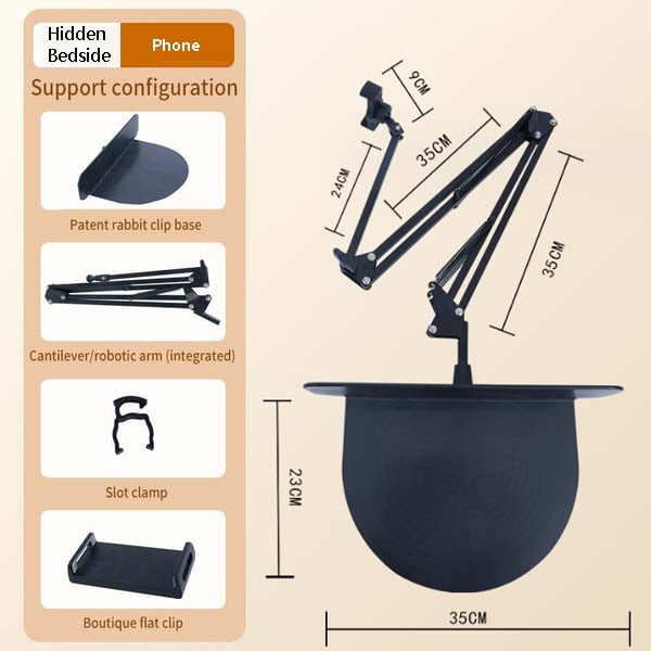 Hidden Bedside Phone/Tablet Holder Retractable