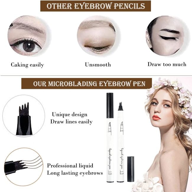 HOT SALE-40% OFF-2023 New Waterproof Brow Pencil with Micro-Fork Tip