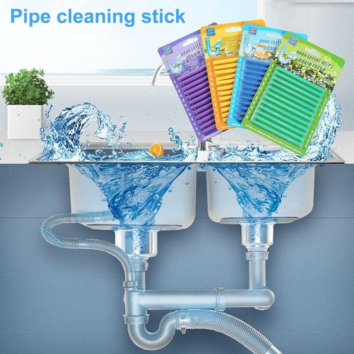 (Hot Sale Now) 12/set Pipe Cleaning Sticks Oil Decontamination Kitchen Toilet Bathtub Drain Cleaneer