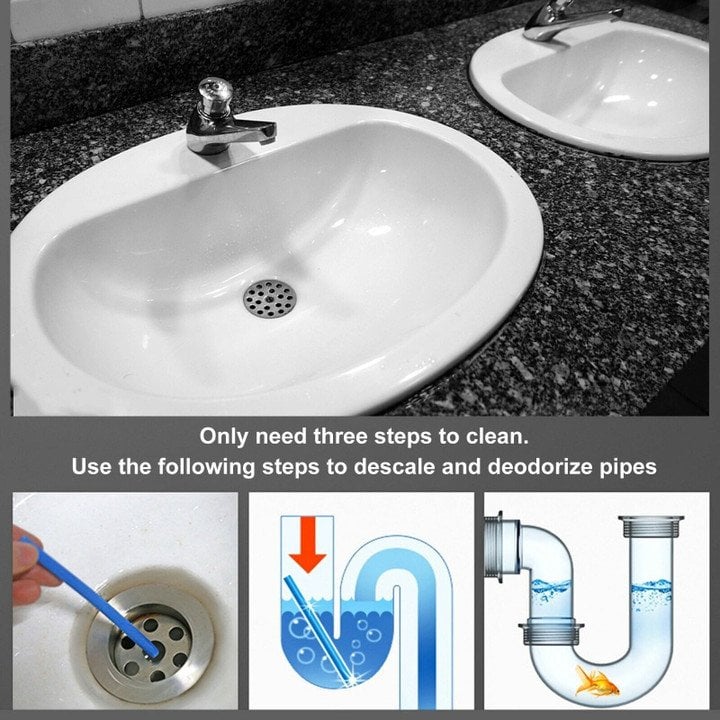 (Hot Sale Now) 12/set Pipe Cleaning Sticks Oil Decontamination Kitchen Toilet Bathtub Drain Cleaneer