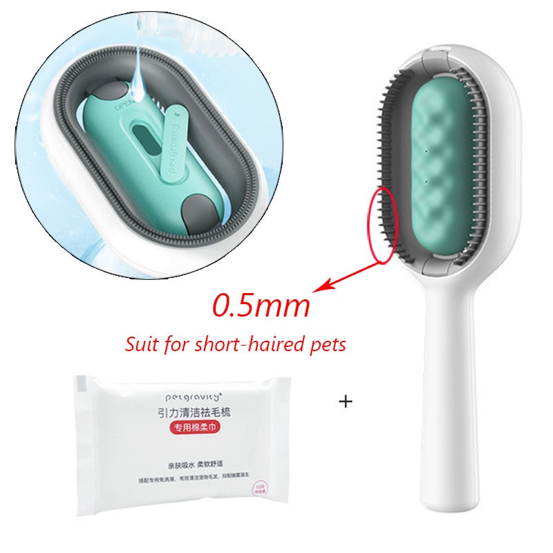 Innovative Pet Hair Detangling Comb with Integrated Water Tank