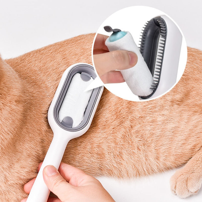 Innovative Pet Hair Detangling Comb with Integrated Water Tank