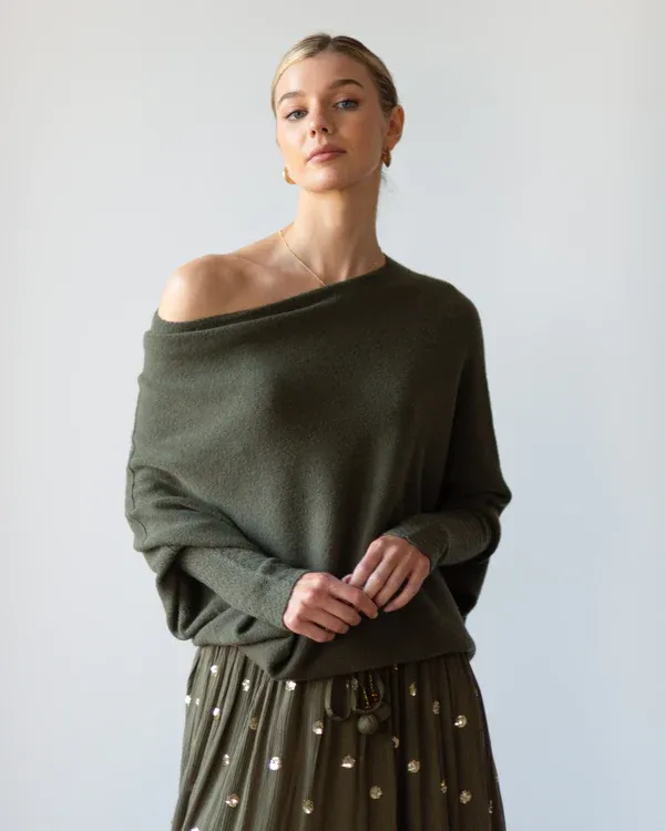 JAKI Asymmetric Draped Jumper