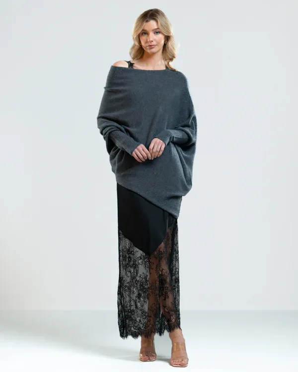 JAKI Asymmetric Draped Jumper