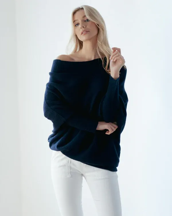 JAKI Asymmetric Draped Jumper