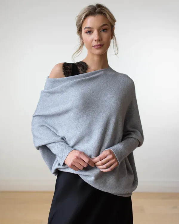 JAKI Asymmetric Draped Jumper