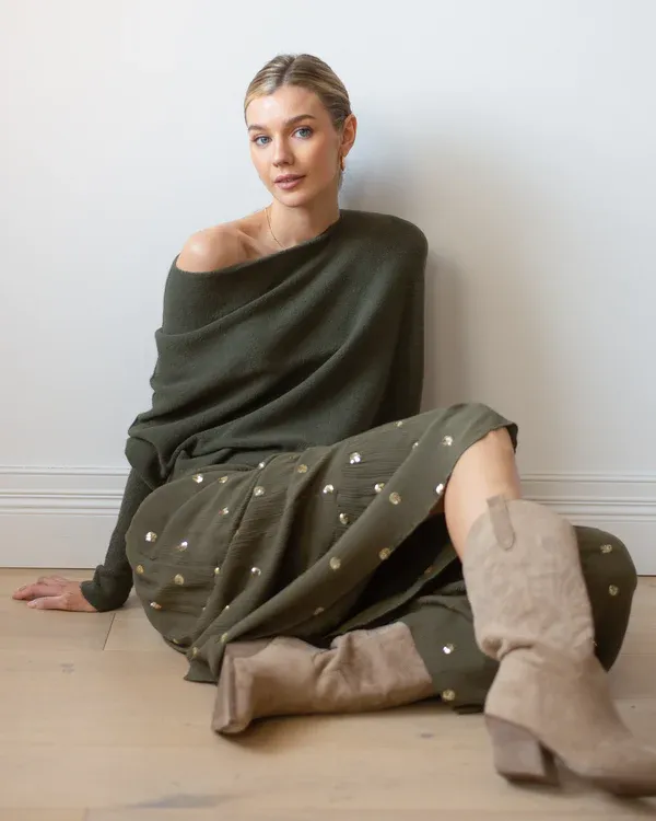 JAKI Asymmetric Draped Jumper