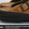 Large Square Toe Low Cut Men's Casual Plus Size Genuine Leather Slippers