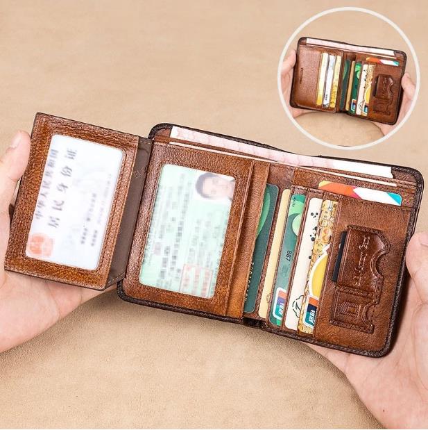 Last Day 49% OFF - Multi-functional RFID Blocking Waterproof Durable Genuine Leather Wallet