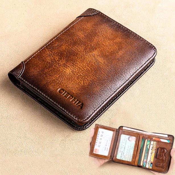 Last Day 49% OFF - Multi-functional RFID Blocking Waterproof Durable Genuine Leather Wallet