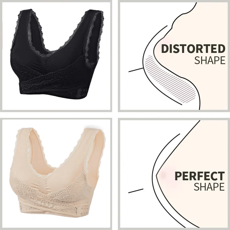 Last Day (Buy 1 Get 1) - Comfy Corset Bra Front Cross Side Buckle Lace Bras