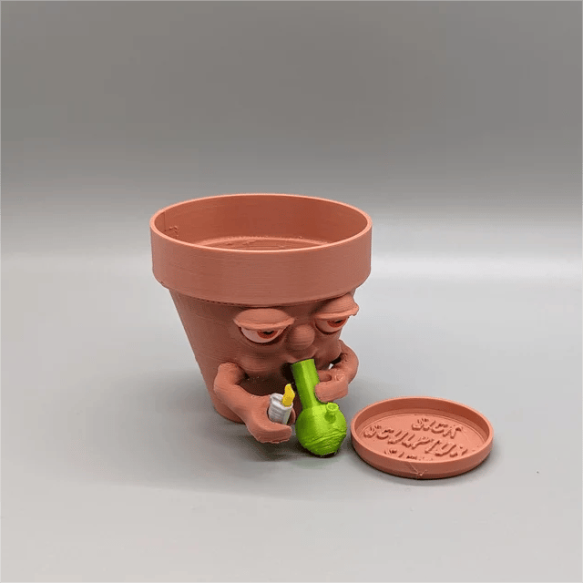 (Last Day Promotion - 50% OFF) Pot Smoking Pot planter for succulents or houseplants ripping a bong