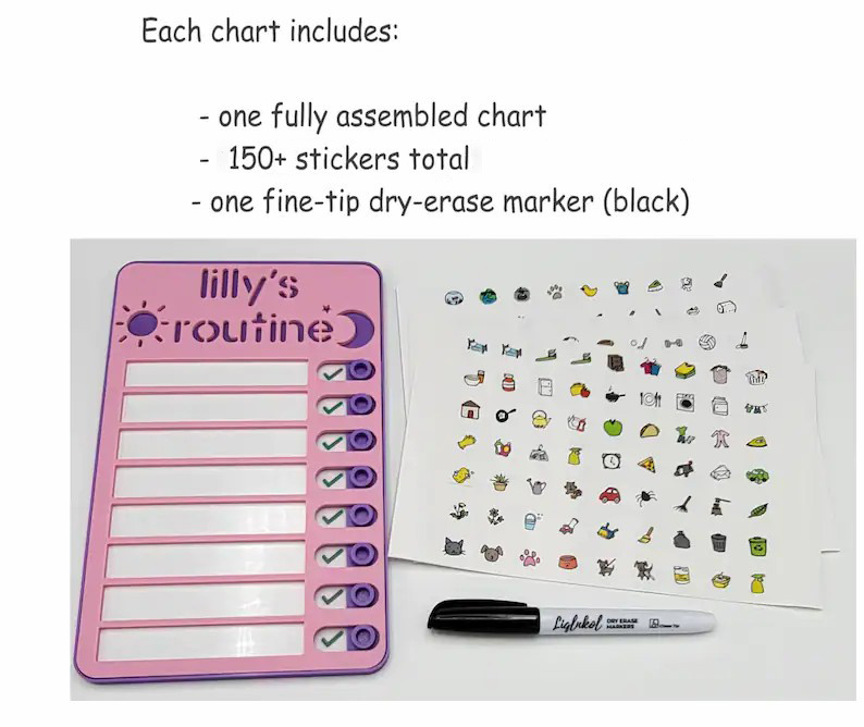 Last Day Promotion 50% OFF - Magnetic Dry-erase Daily Routine Chart