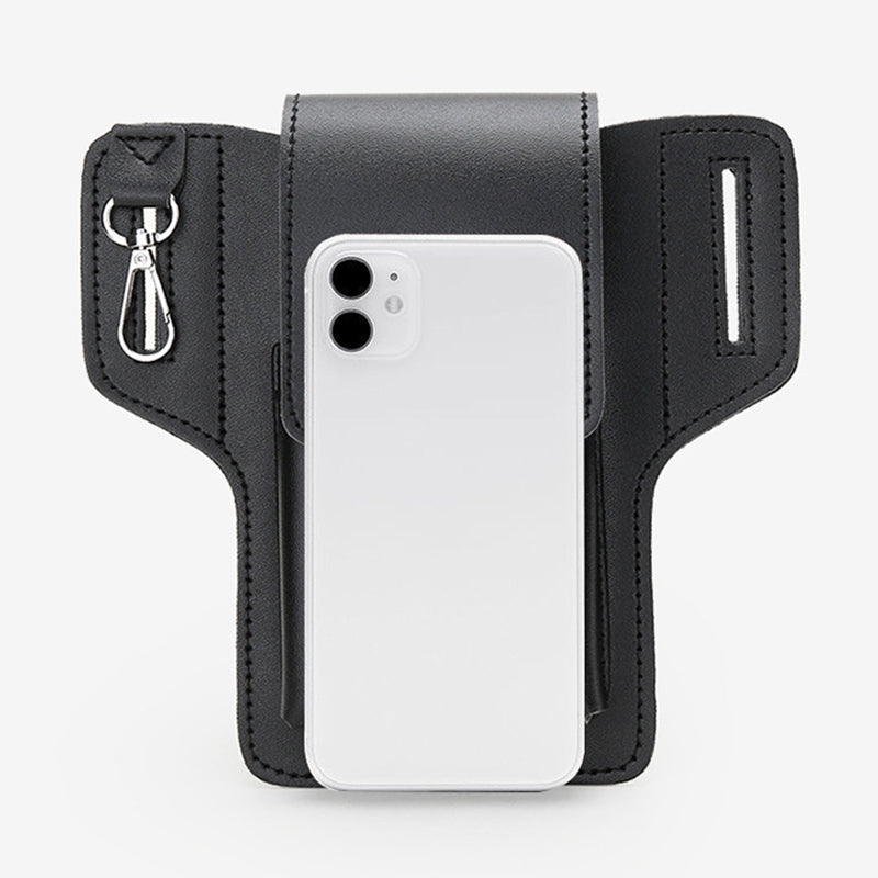 Leather Phone Pouch for Belt Universal Smartphone Holster Waist Bag