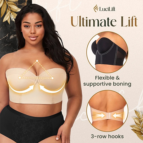 LuciLift – Low Back Strapless Bra – Premium Fabric