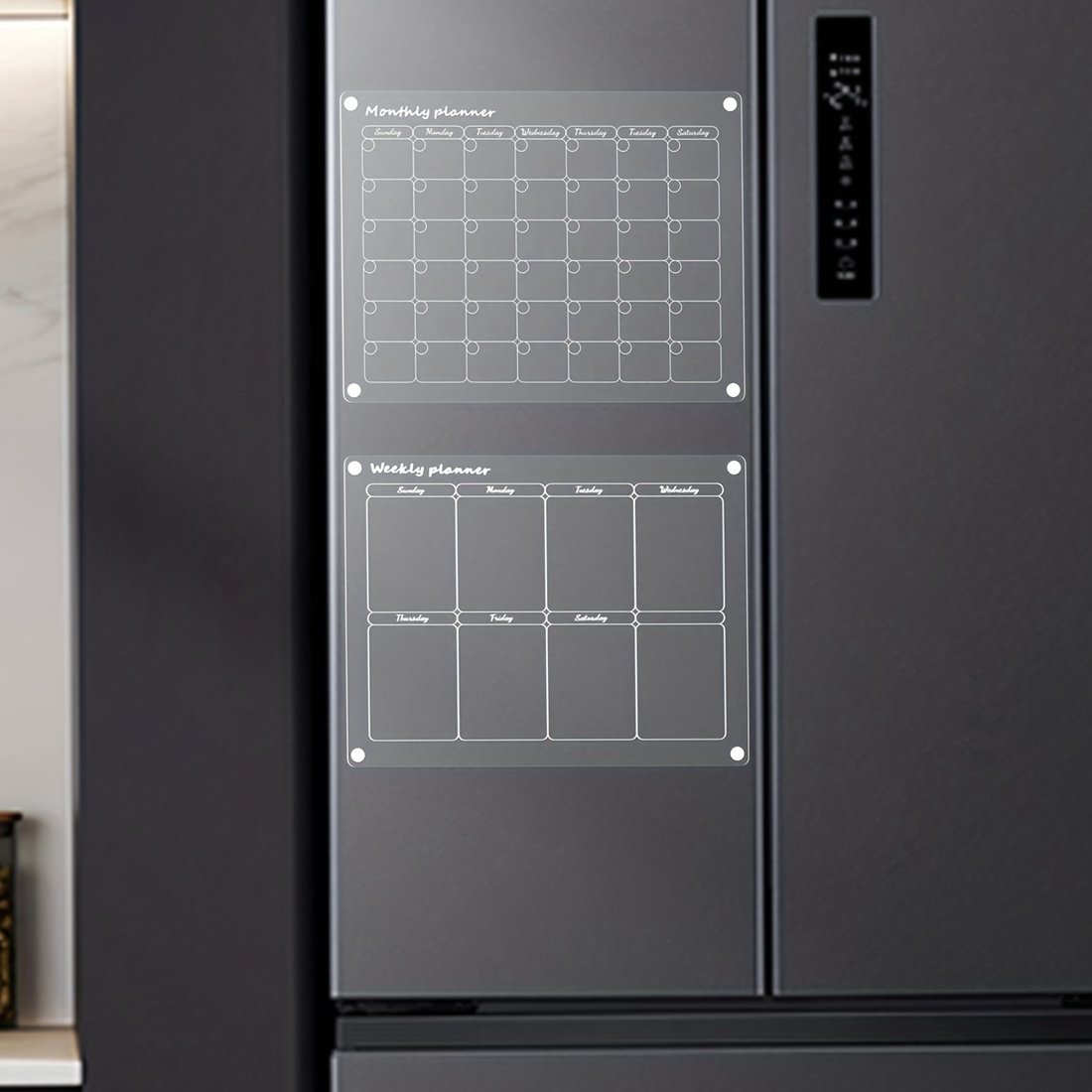 Magnetic Schedule Planner For Fridge (Permanently reusable)