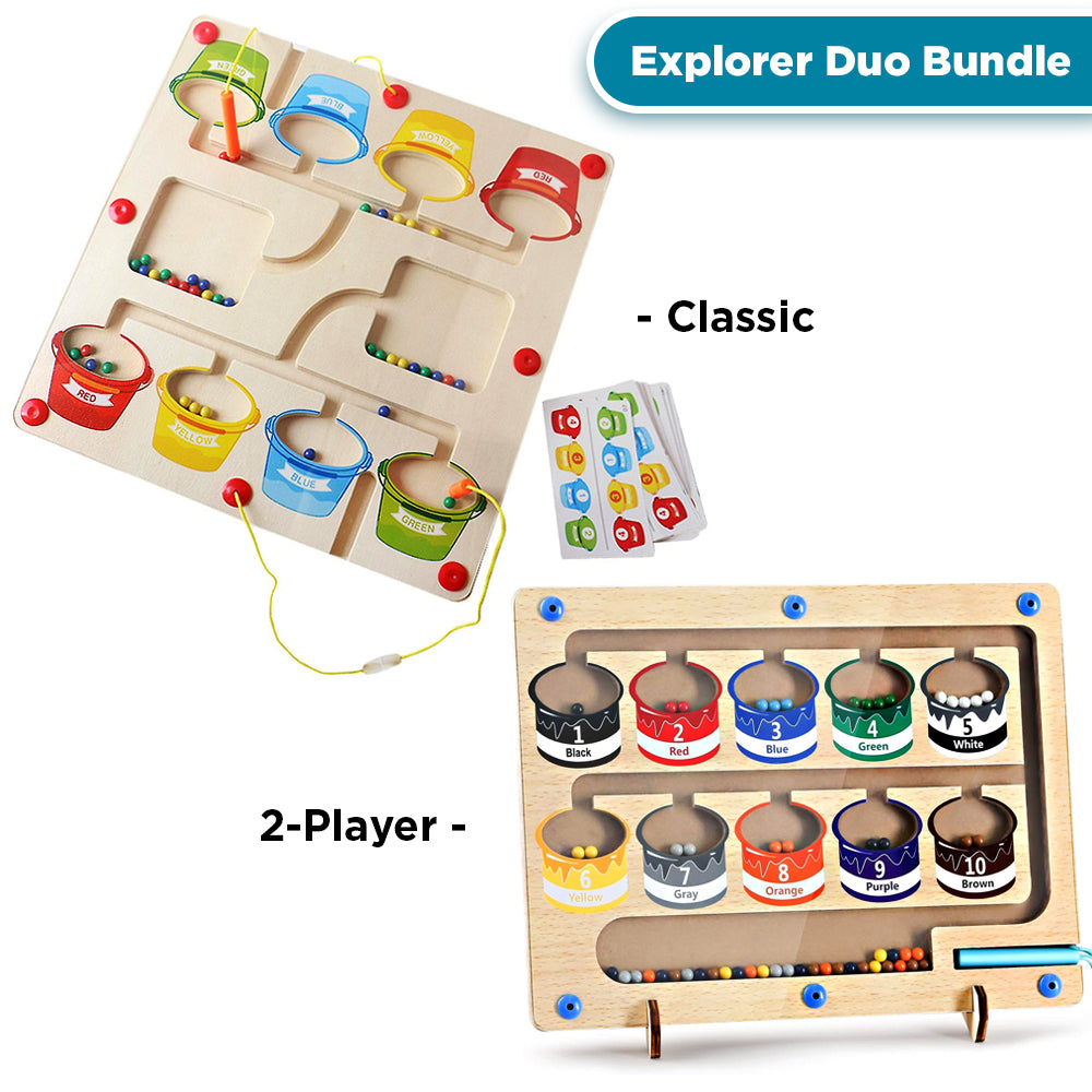 MazeMagic Montessori Color And Number Ball Maze