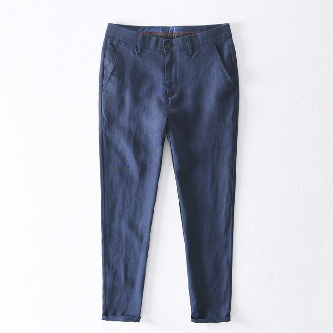 Michael Linen Straight Pants