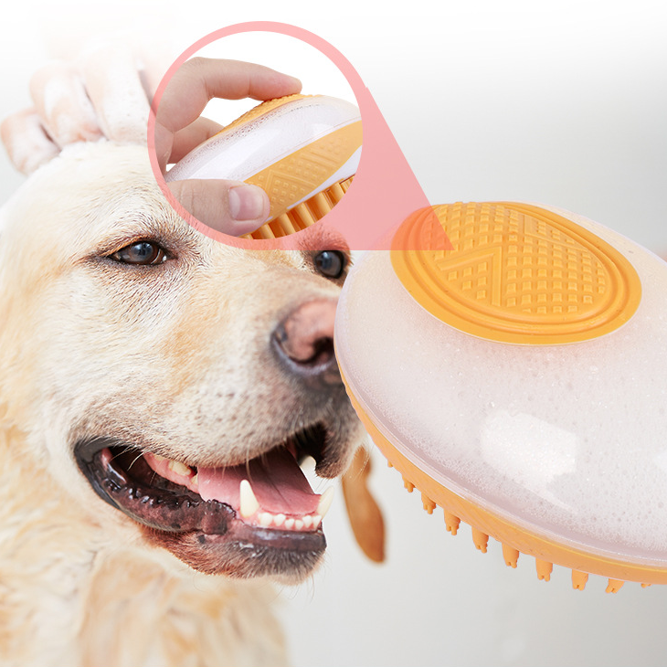 Mollior 2-in-1 Pet Spa Brush: Relaxing Baths for Furry Friends