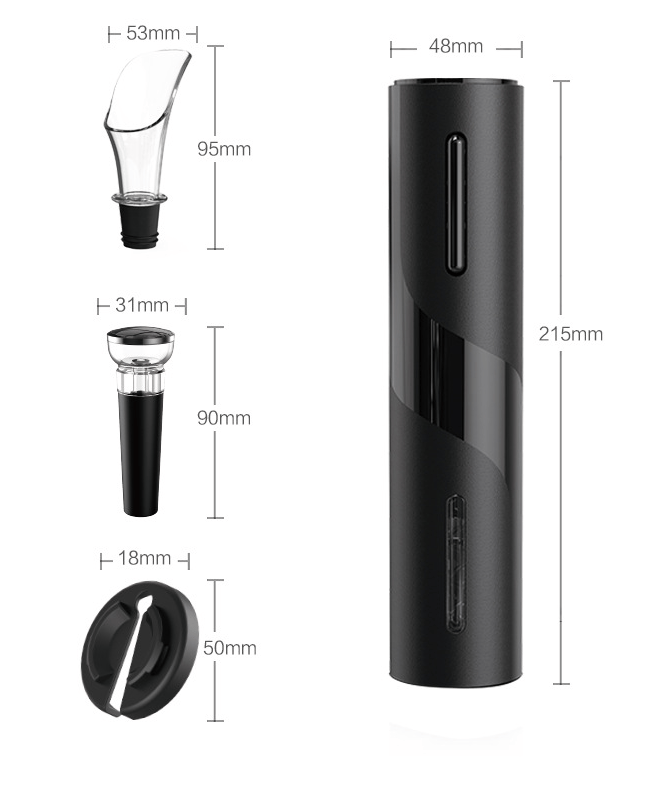 Multifunctional electric wine bottle opener set