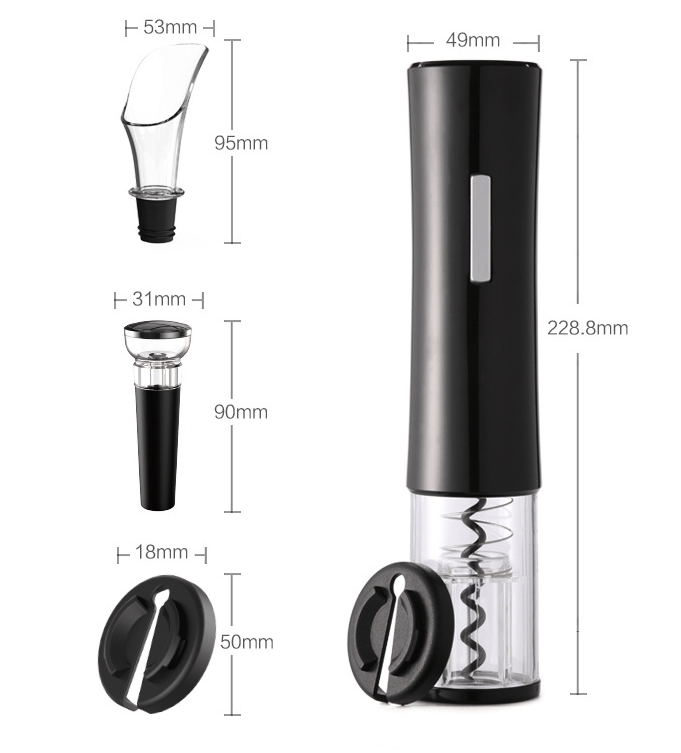 Multifunctional electric wine bottle opener set