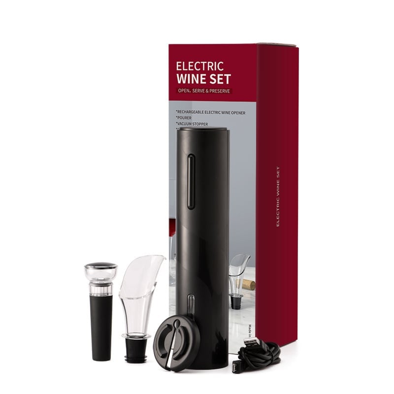 Multifunctional electric wine bottle opener set