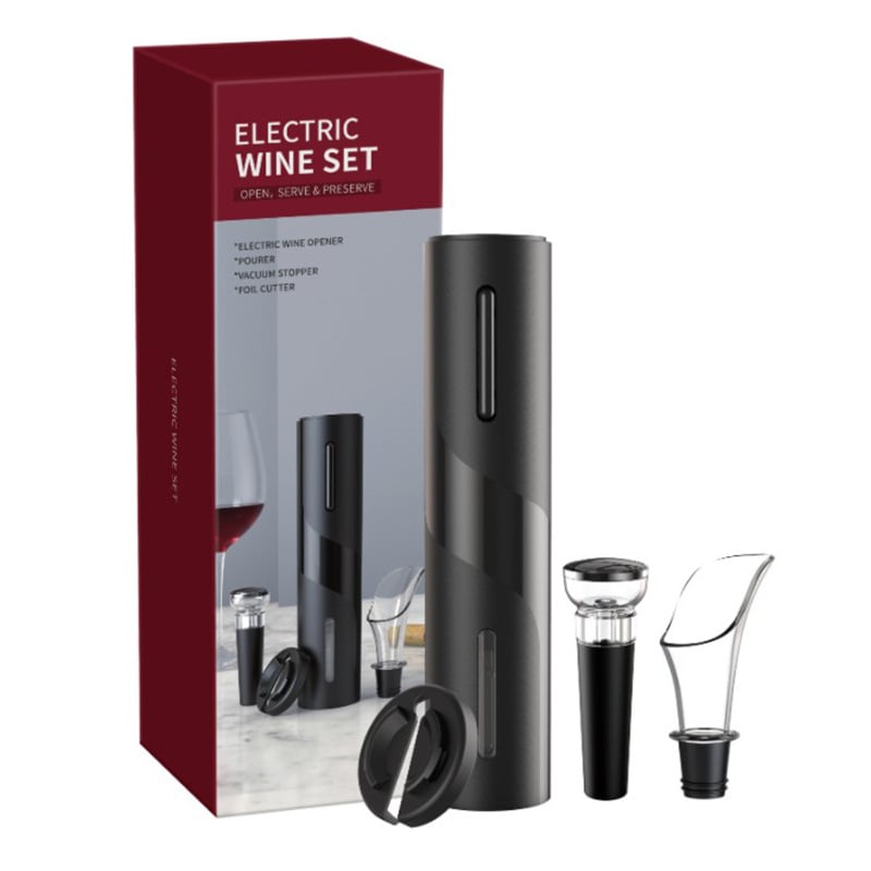 Multifunctional electric wine bottle opener set