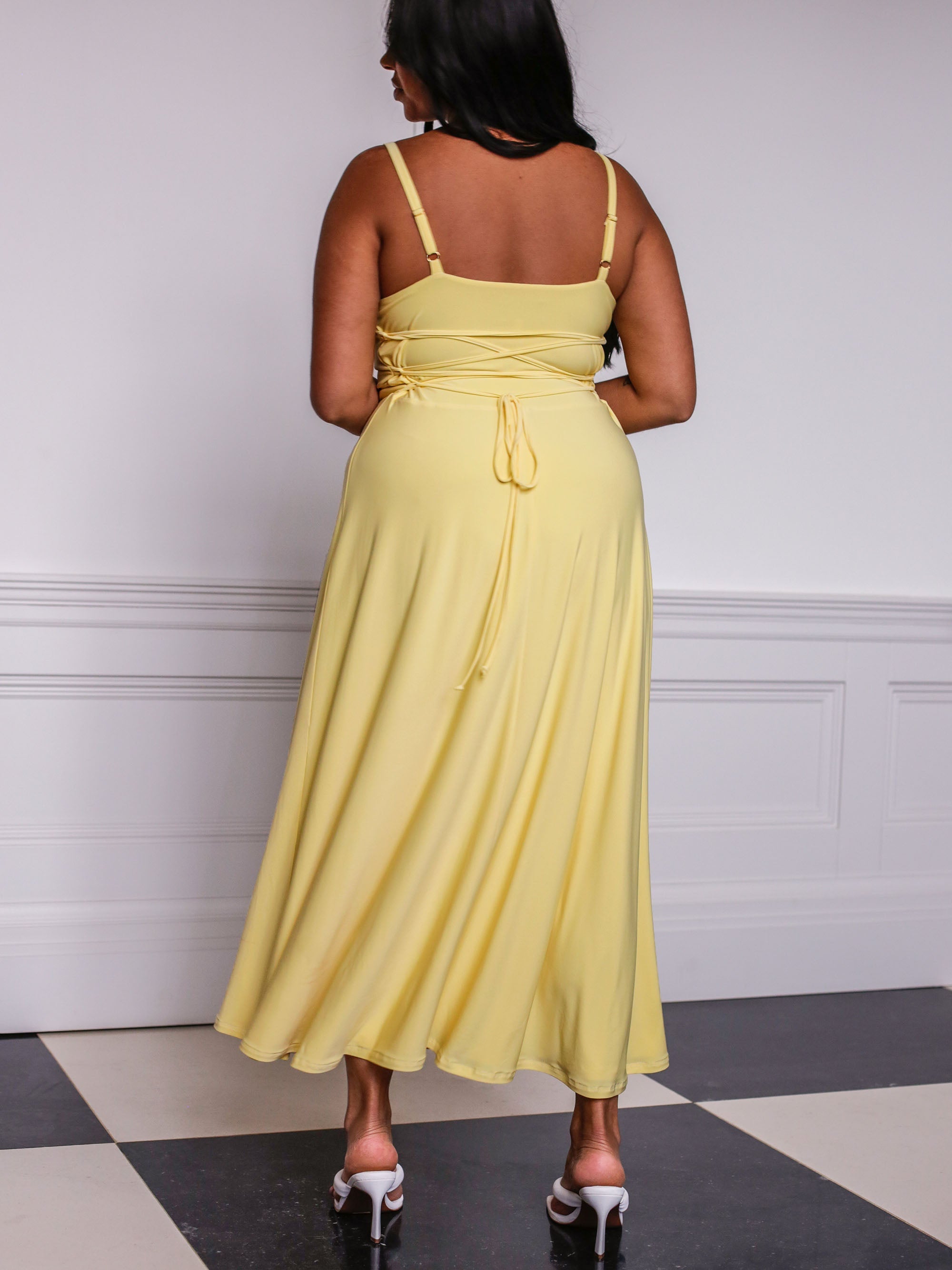 NEW - Lulah Drape Maxi Dress with Built - in Bra