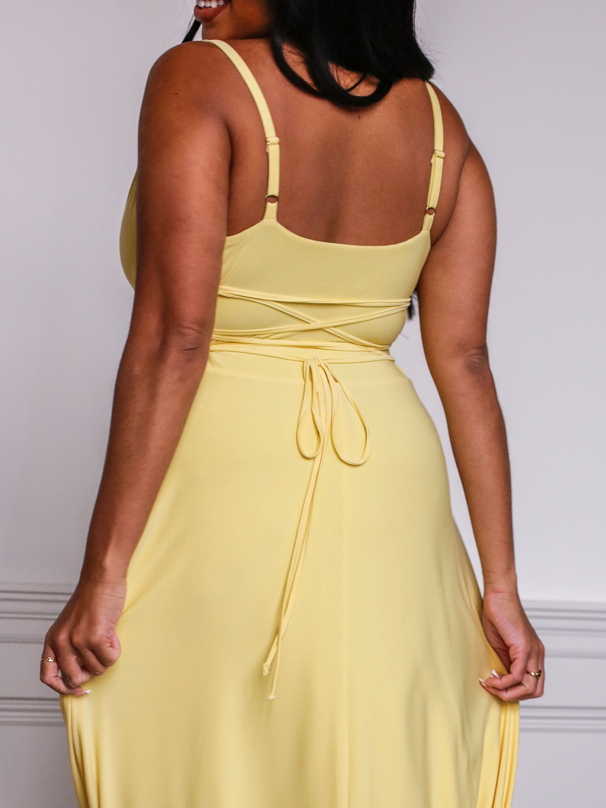 NEW - Lulah Drape Maxi Dress with Built - in Bra