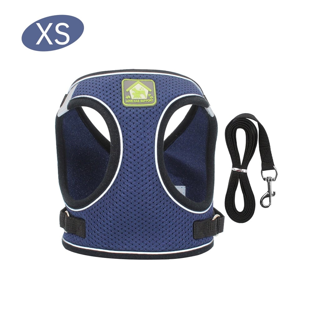 No Pull Reflective & Breathable Dog Harness + Leash