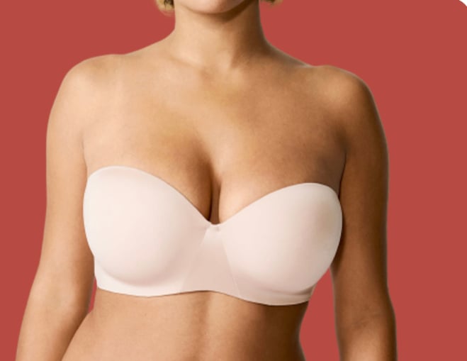 PLUS SIZE Detachable-Strap Bandeau Bra