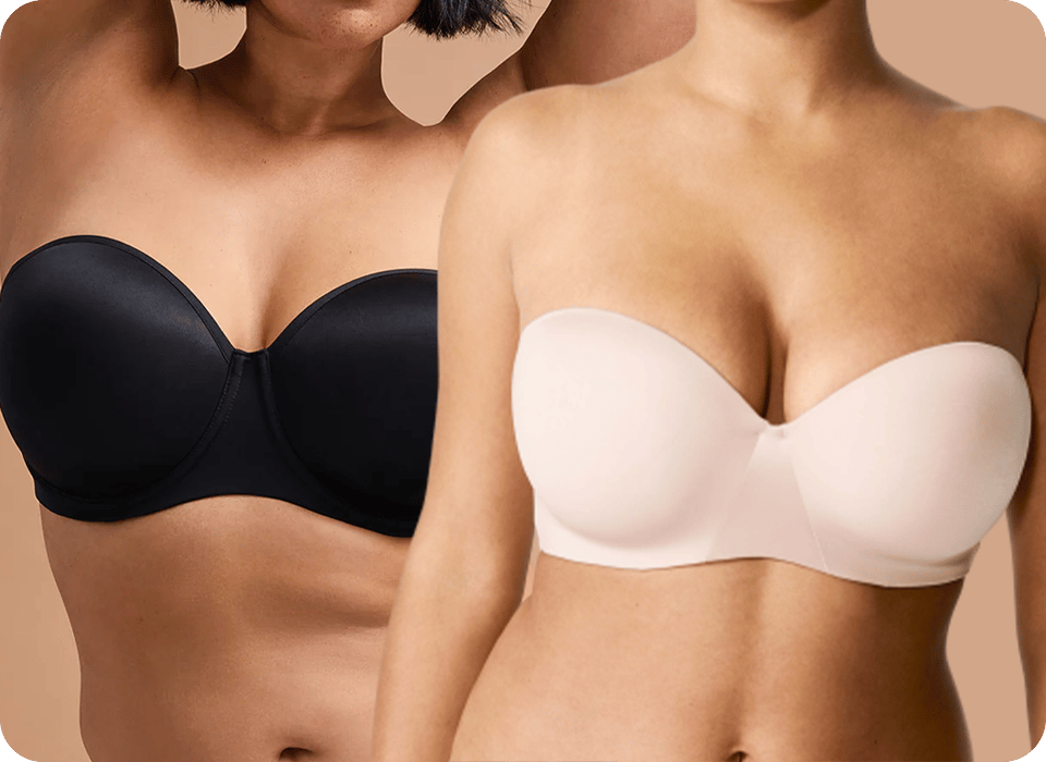 PLUS SIZE Detachable-Strap Bandeau Bra