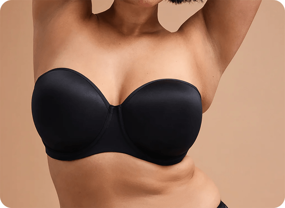 PLUS SIZE Detachable-Strap Bandeau Bra