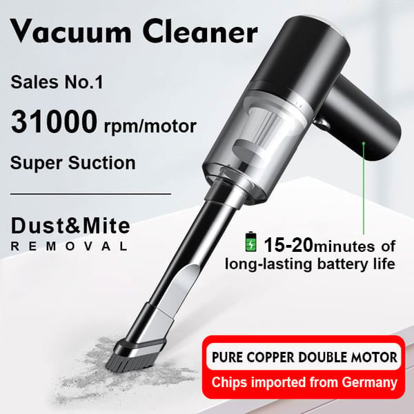 Powerful Wireless Car Vacuum Cleaner