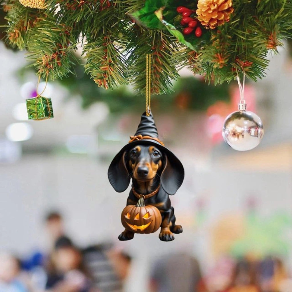 Premium Dachshund Halloween Ornaments Hanging Decoration