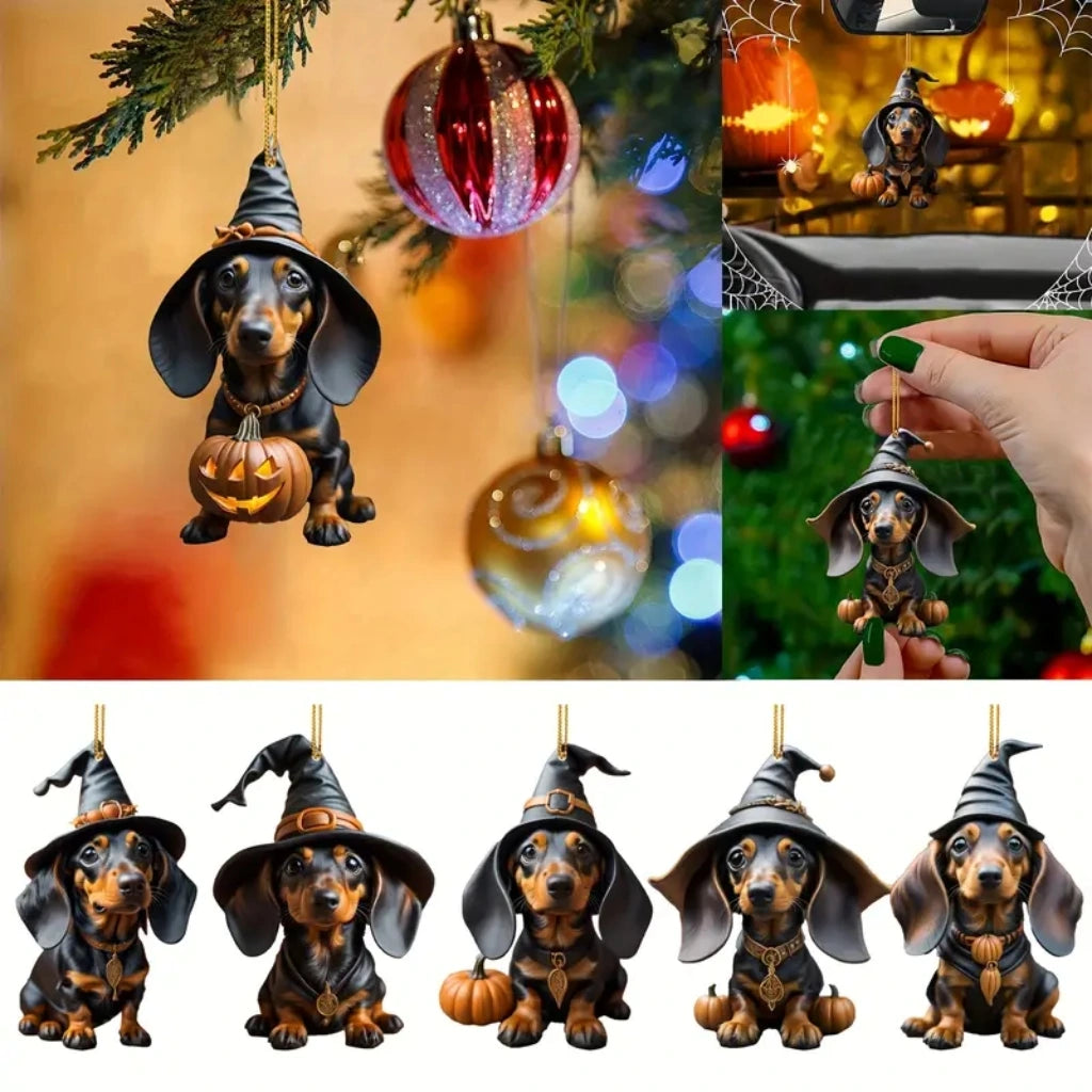 Premium Dachshund Halloween Ornaments Hanging Decoration