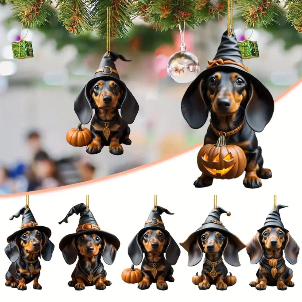 Premium Dachshund Halloween Ornaments Hanging Decoration