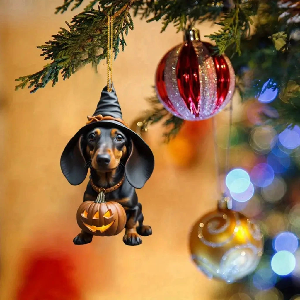 Premium Dachshund Halloween Ornaments Hanging Decoration