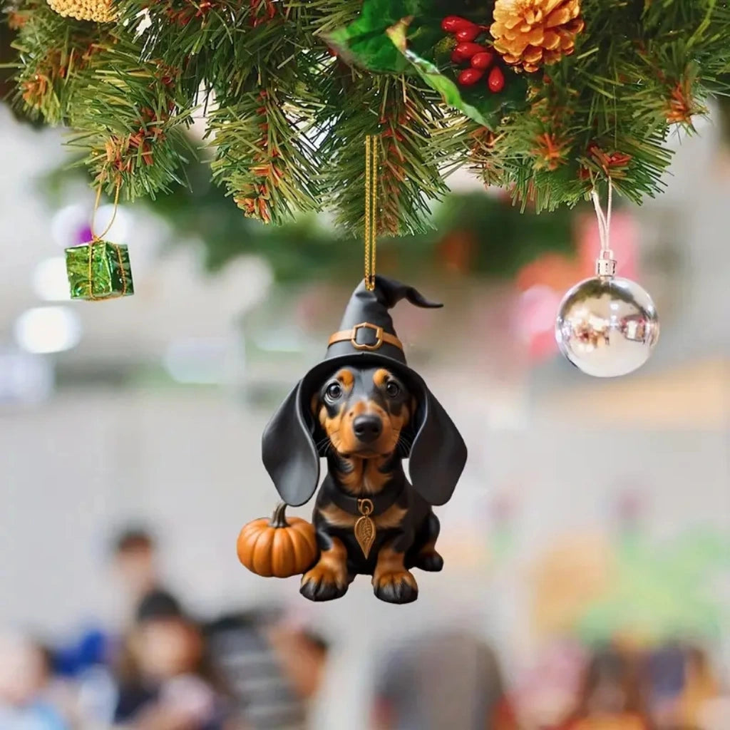 Premium Dachshund Halloween Ornaments Hanging Decoration