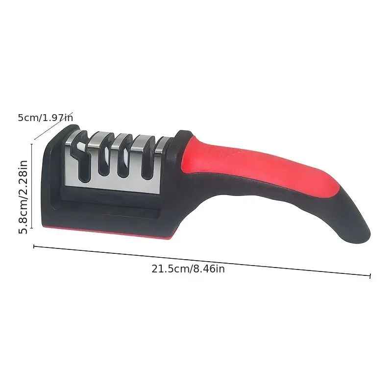 Professional 4-Stage Knife Sharpener: Sharpen Your Knives with Tungsten, Diamond & Ceramic Stones!