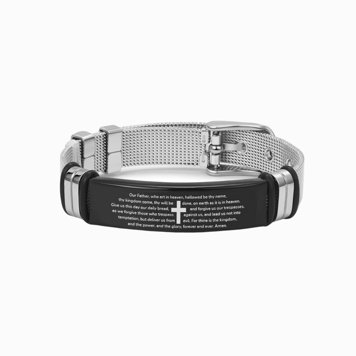 Promotion 49% OFF - To My Grandson, Pray Through The Lord's Prayer Steel Bracelet