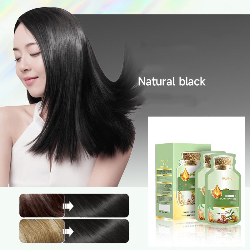 Pure Plant Extract For Grey Hair Color Bubble Dye