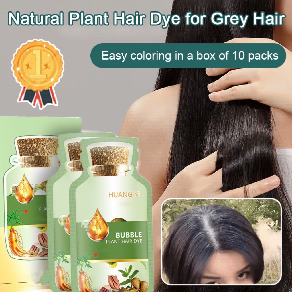 Pure Plant Extract For Grey Hair Color Bubble Dye