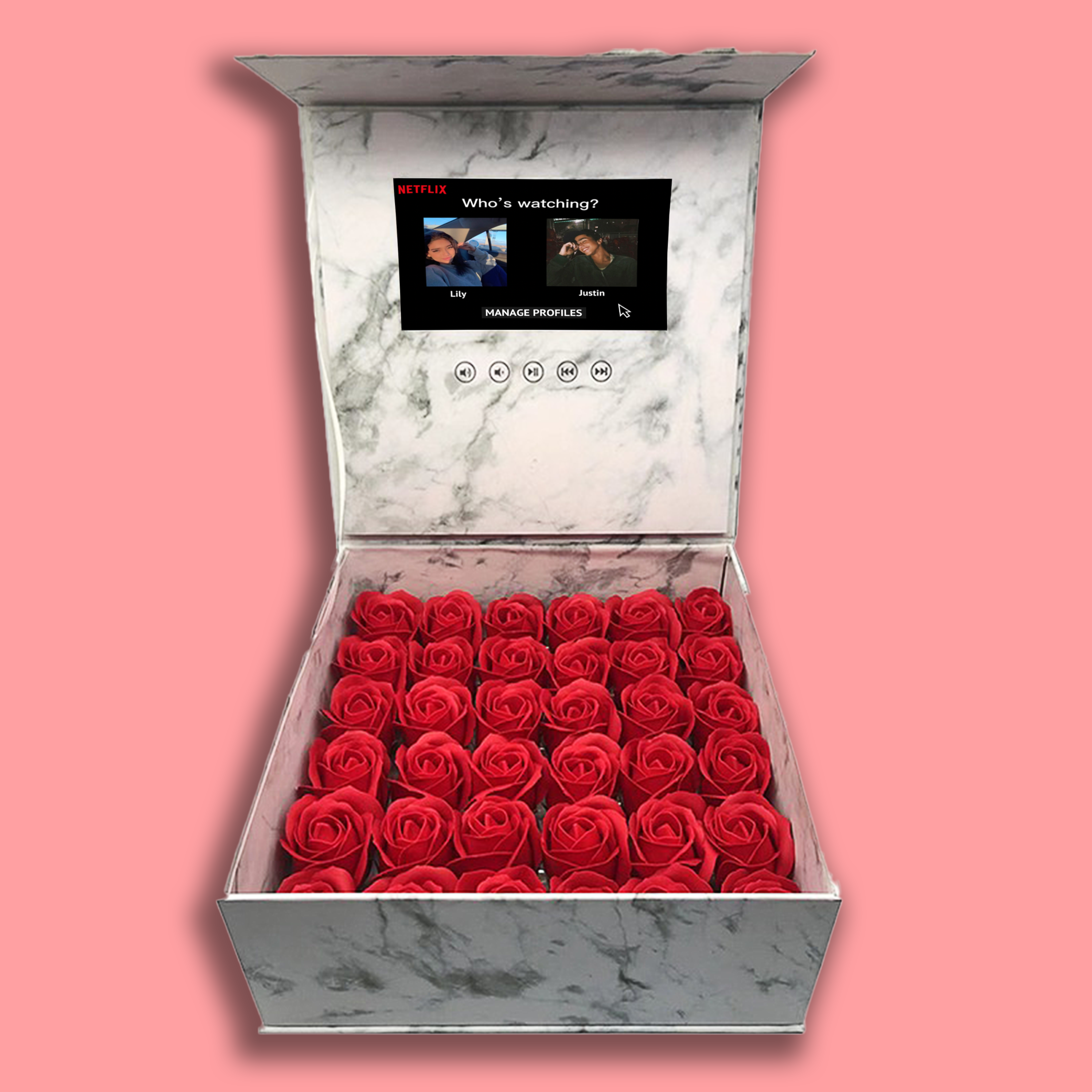 RoseFea Video Gift Box (36 Roses)