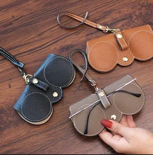 Soft Leather Sunglasses Bag