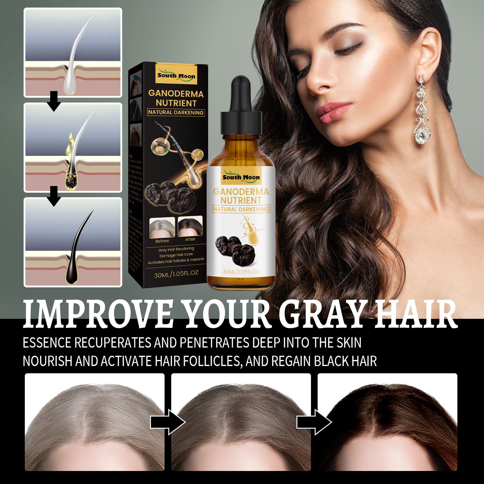 South Moon Anti-Greying Hair Serum (Buy 1 Get 1 Free)